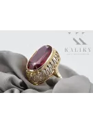 Vintage Biżuteria Pierścionek Rubin 14k żółte złoto vrc129y